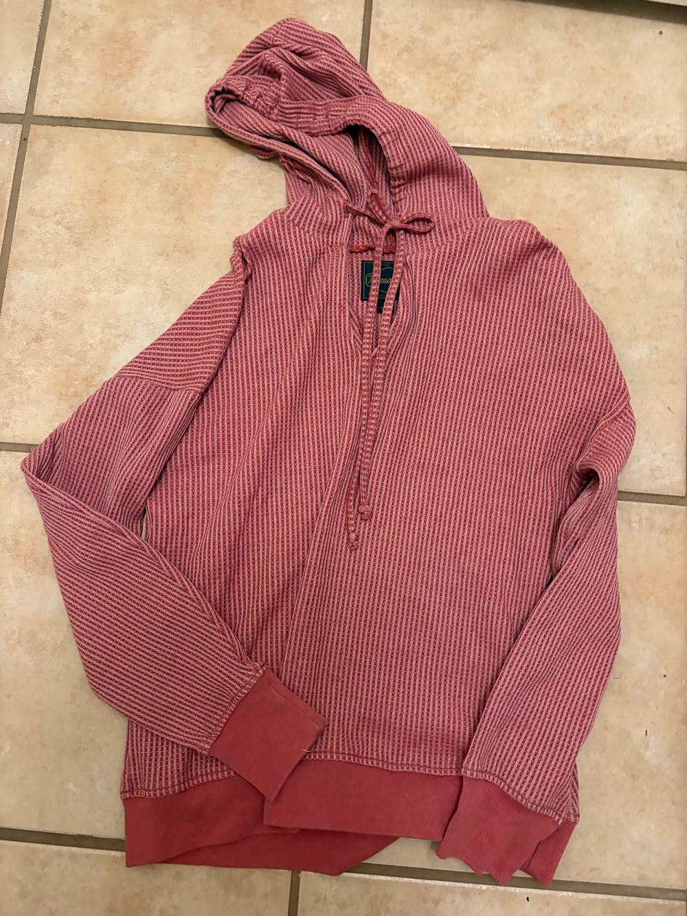Women's threadgrit Hooded Waffle Knit Pullover Sweater - Dusty Rose
